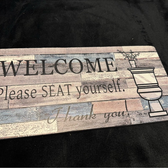 Rustic Bathroom Sign with Cute and Funny Design. - Picture 4 of 4